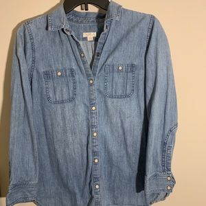 Women’s J Jill Denim Pearl Snap Shirt